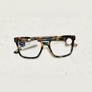 Tortoise Shell with Teal Peepers Blue Light Glasses